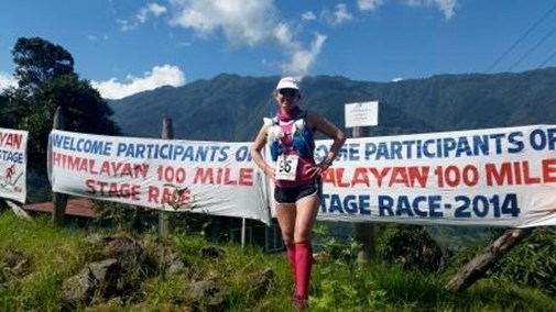 Sarah Russell at Himlayan race